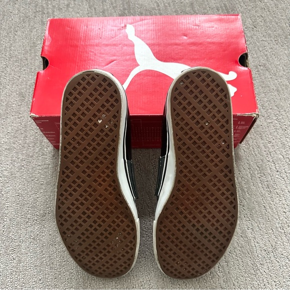 Men’s Puma Shoe Slip-On Size 9 Black Leather - Picture 8 of 10